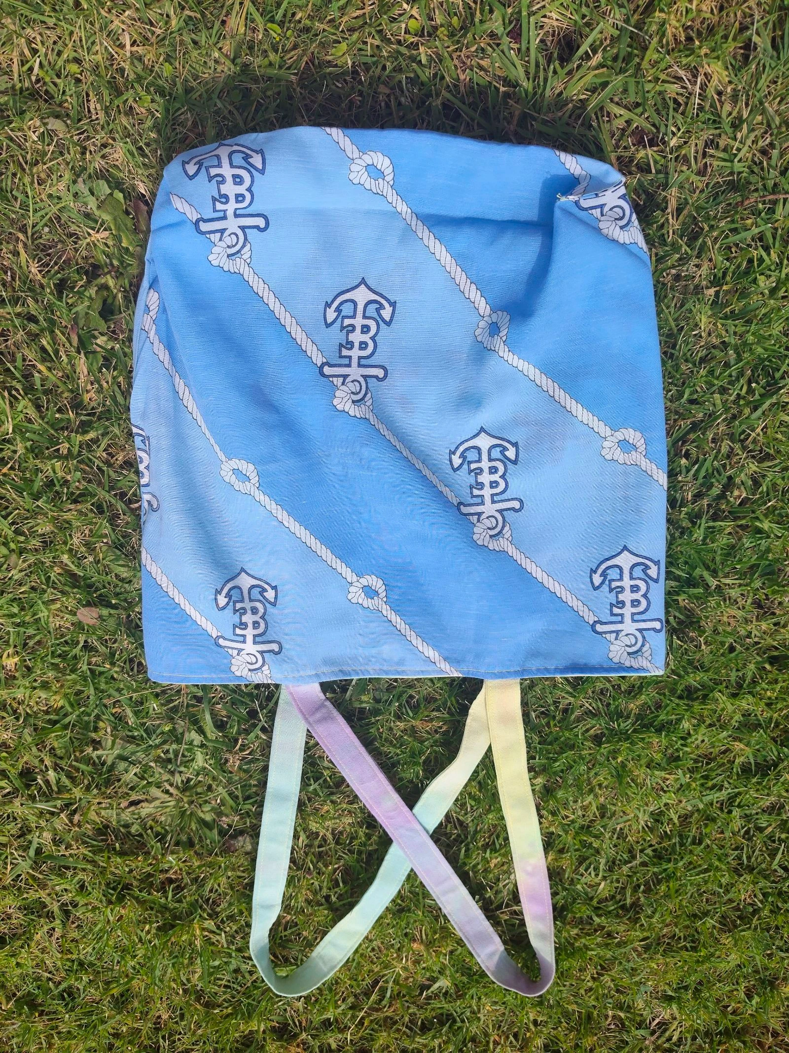 Maskucadas-Tote bag canvas meerkleurig zwarte hagedissen met lange handvatten omkeerbaar maritiem tie-dye – photo 7